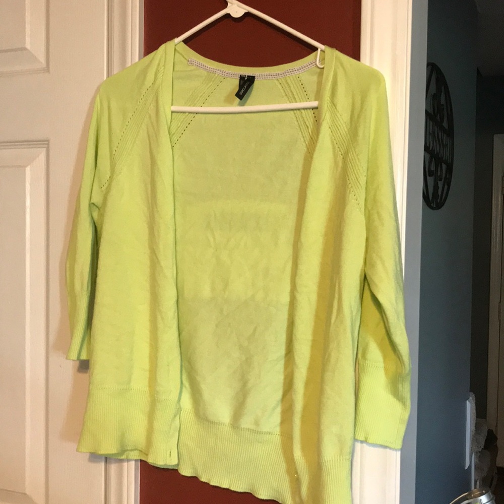 Green cardigan